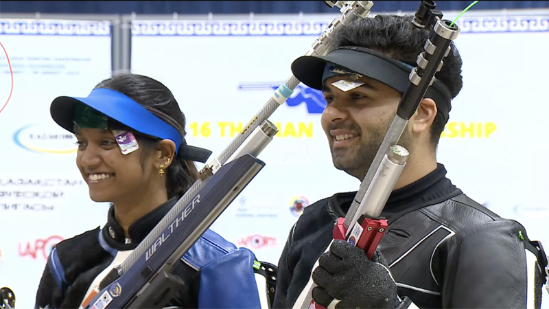 India wins two mixed team golds in air rifle to extend lead at the top