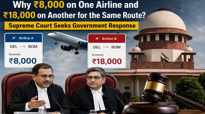 Why ₹8,000 on One Airline and ₹18,000 on Another for the Same Route? Supreme Court Seeks Government Response