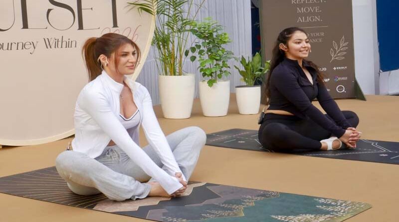 Elan Group Celebrates International Yoga Day with Bollywood Sensation Elnaaz Norouzi through Soulset at Elan Miracle Mall