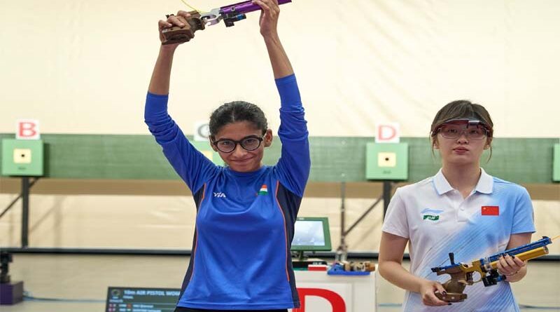 Sainyam Wins Silver in 10m Air Pistol at ISSF World Cup Hangzhou