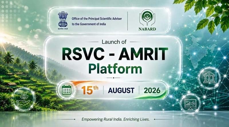 Principal Scientific Adviser launched RSVC-AMRIT platform developed by NABARD to strengthen rural innovation and technology transfer Connecting Innovation with Rural Communities